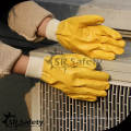 SRSAFETY 100% interlock liner gloves resistant nitrile chemical